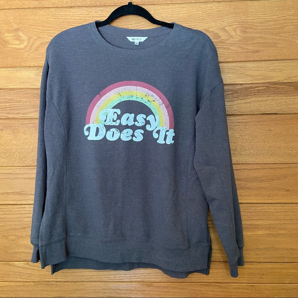 Wildfox Easy Does It Lightweight Pullover Sweatsh… - image 2